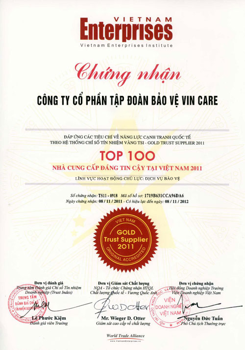 Top 100 nhà cung cấp đáng tin cậy tại Việt Nam